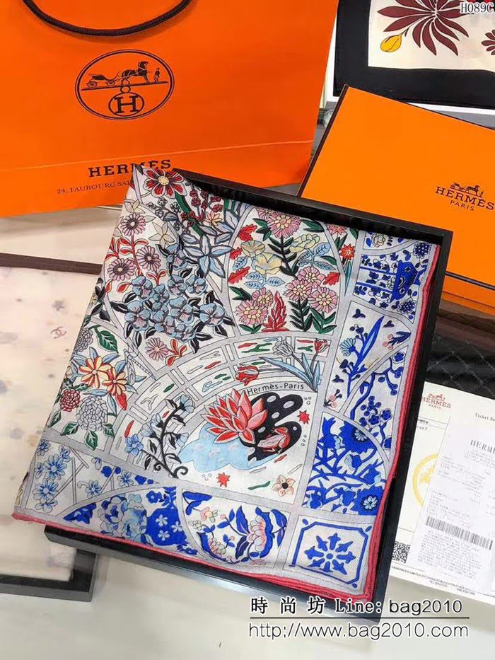 HERMES愛馬仕頂級原單 專櫃最新款人字紋羊絨大方巾 H089 LLWJ6700